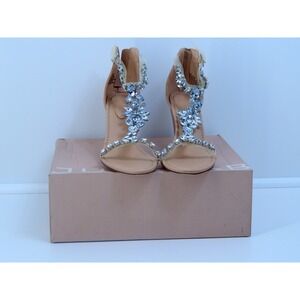 JustFab Wedges Cora Clear Womens Size 8